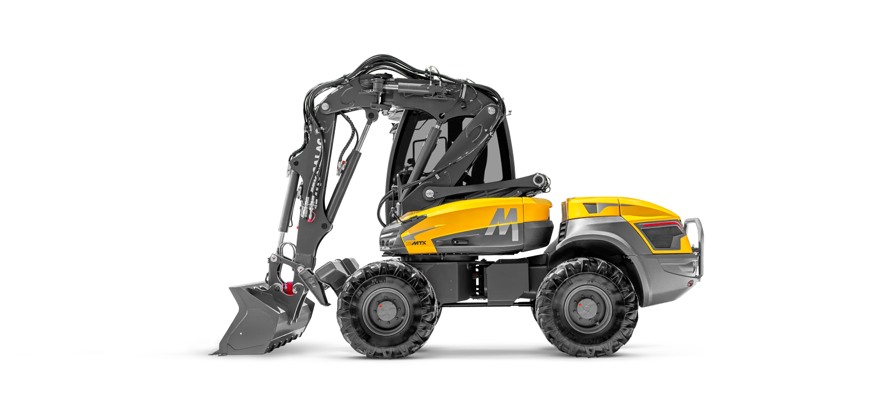 12MTX Mobilbagger in Seitenansicht